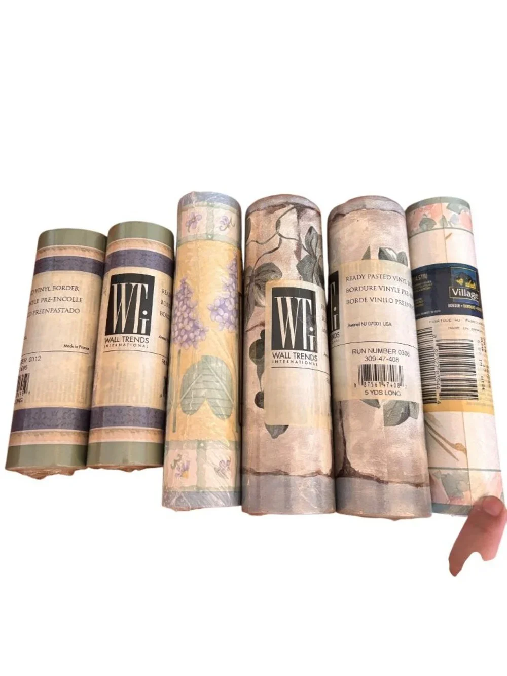 Vintage Lot Wallpaper Border Rolls Wall Trends Debbie Mumm Pre-Pasted Vinyl